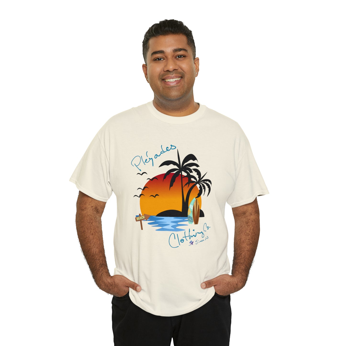 Pleyades Beach Unisex Heavy Cotton Tee