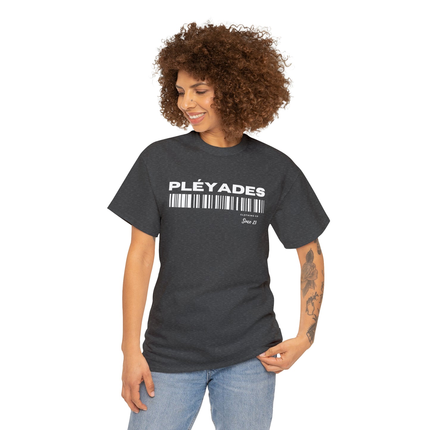 Pleyades Barcode Unisex Heavy Cotton Tee