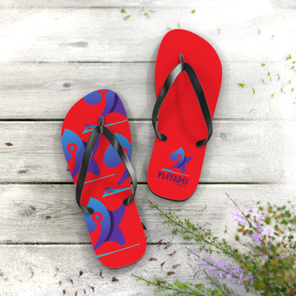 Red Pleyades Flip Flops