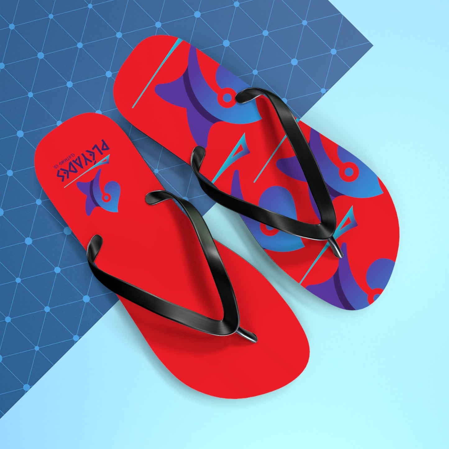 Red Pleyades Flip Flops