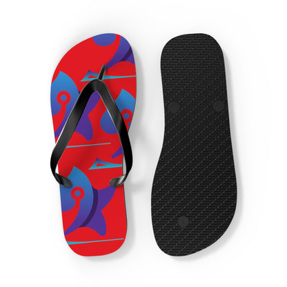 Red Pleyades Flip Flops