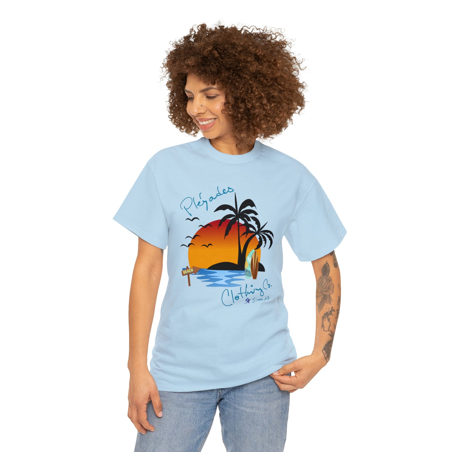 Pleyades Beach Unisex Heavy Cotton Tee