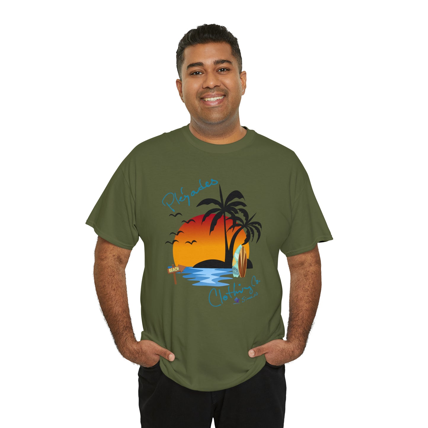 Pleyades Beach Unisex Heavy Cotton Tee