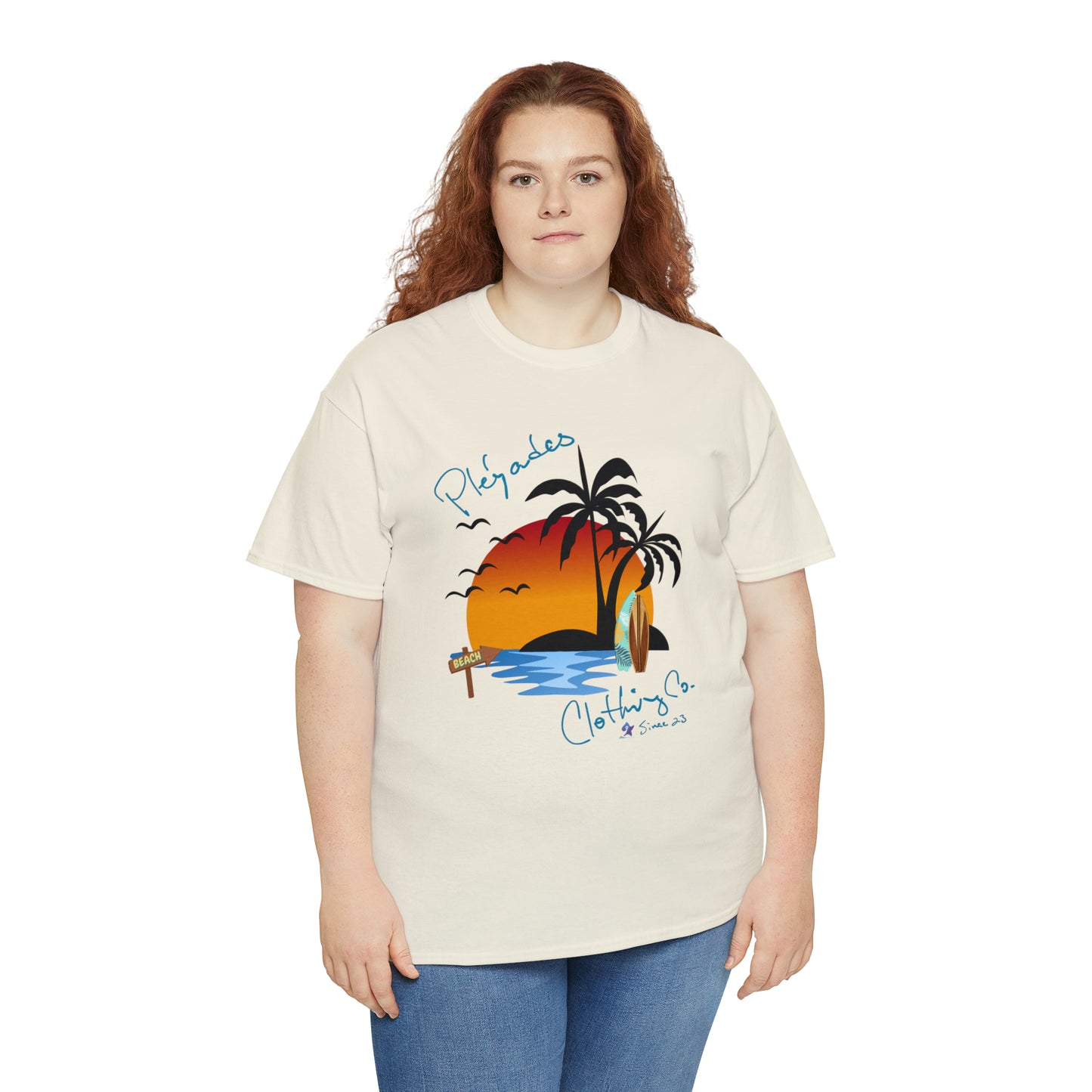 Pleyades Beach Unisex Heavy Cotton Tee