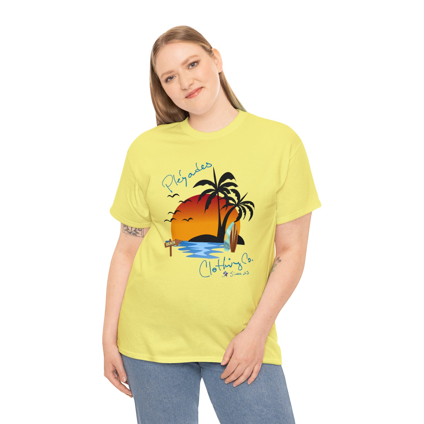 Pleyades Beach Unisex Heavy Cotton Tee