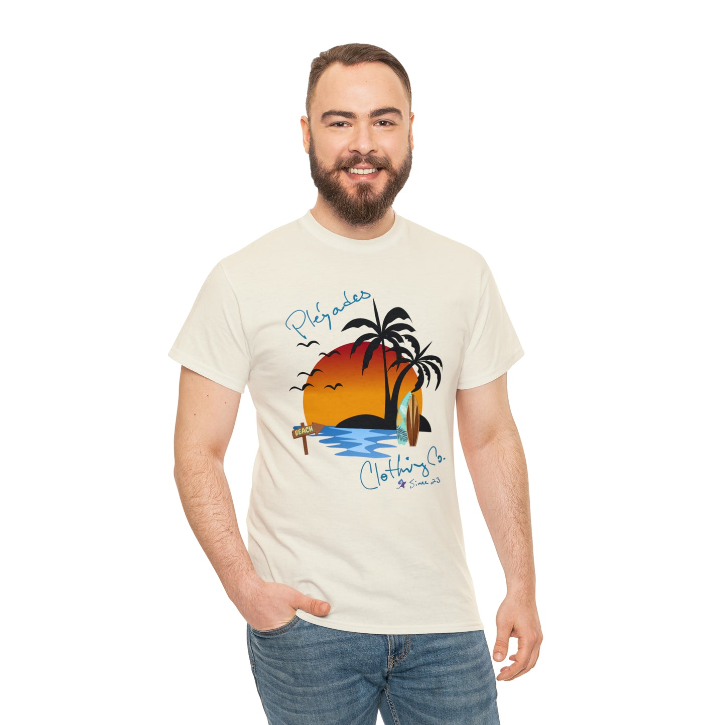 Pleyades Beach Unisex Heavy Cotton Tee