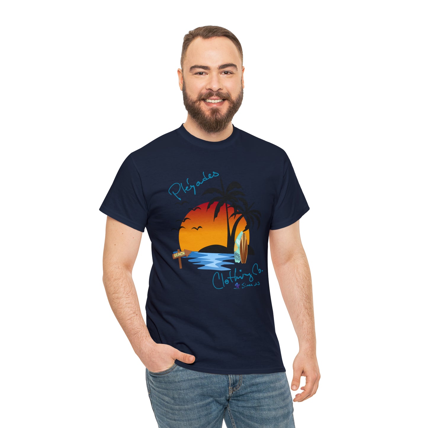 Pleyades Beach Unisex Heavy Cotton Tee