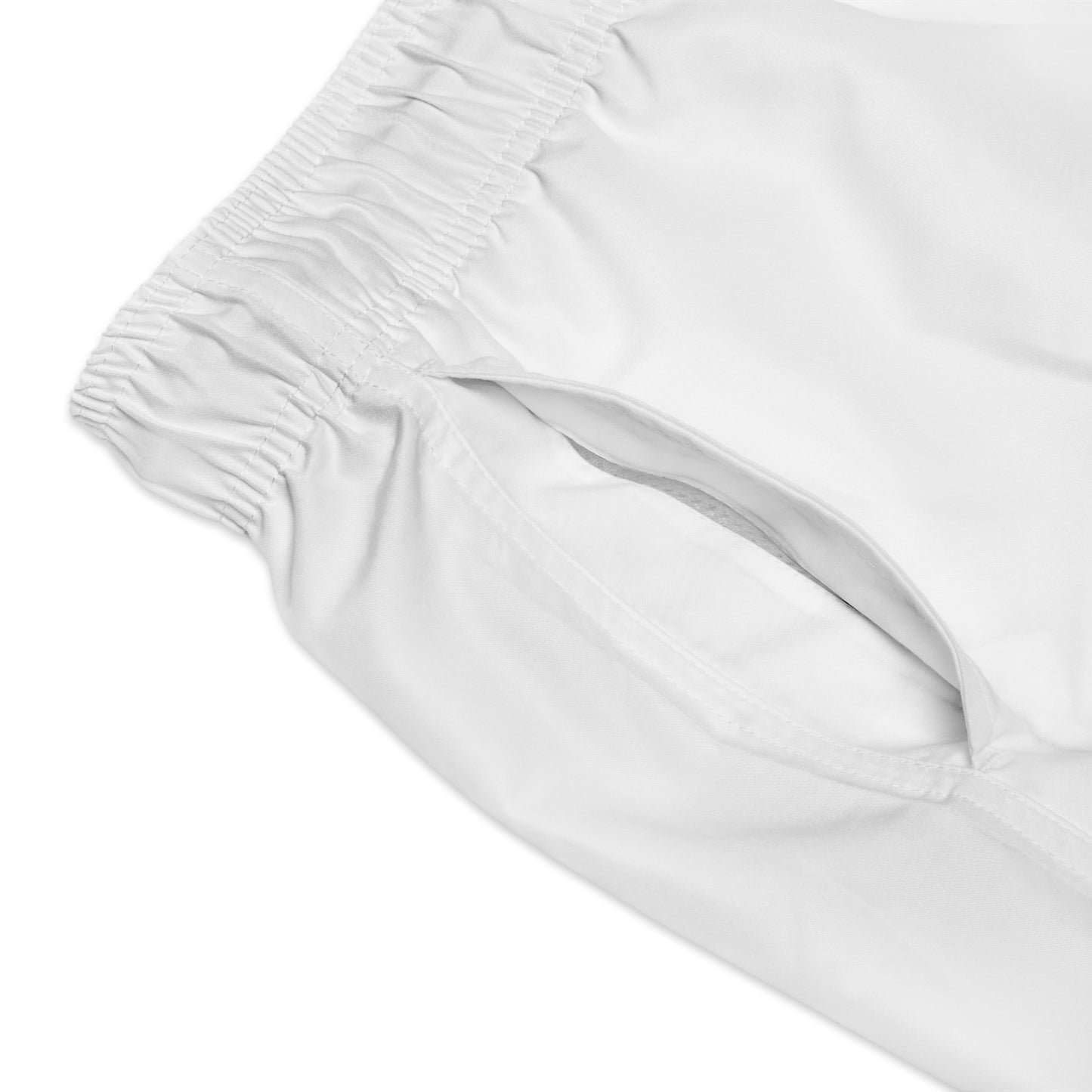 Pleyades White Small front logo Swim Trunks