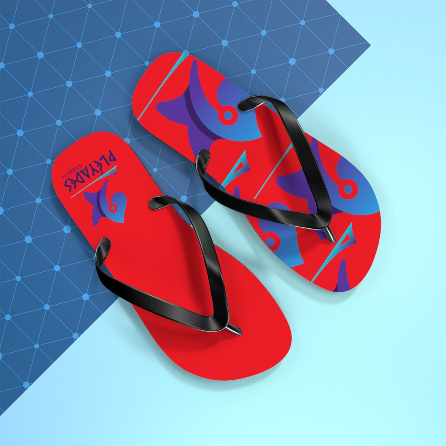 Red Pleyades Flip Flops