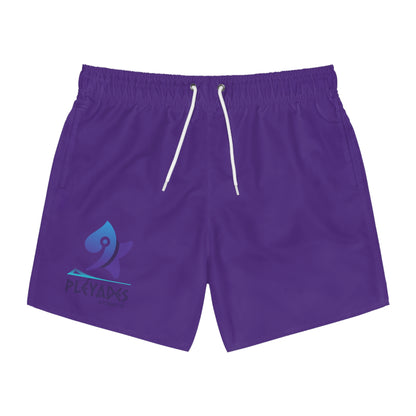 Pleyades Purple Small front logo Swim Trunks