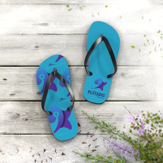 Turquoise Pleyades Flip Flops