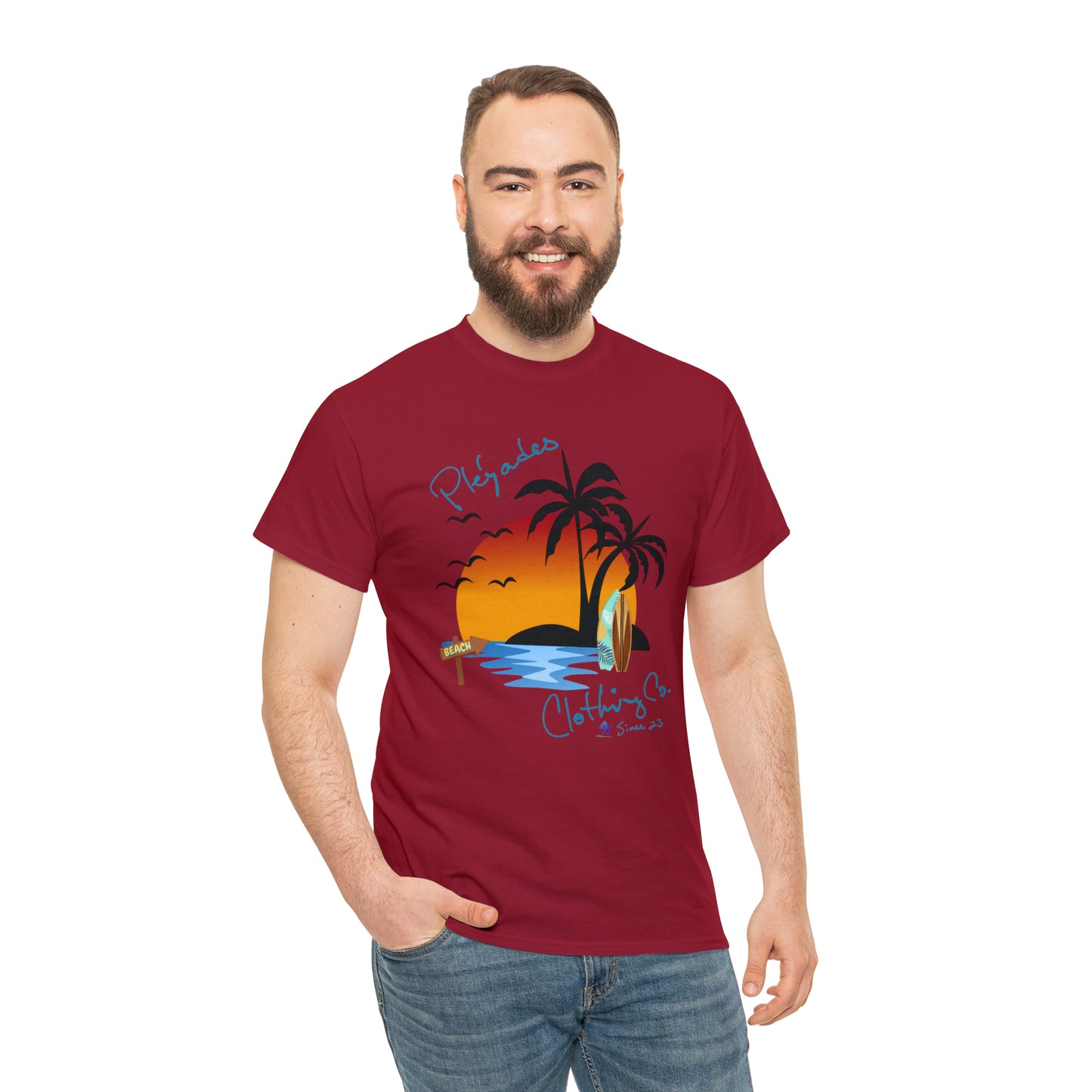 Pleyades Beach Unisex Heavy Cotton Tee