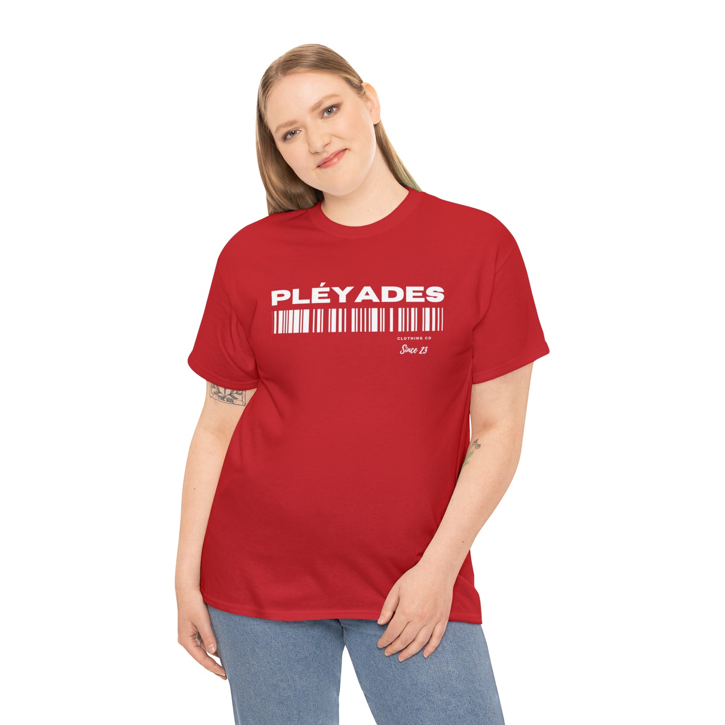 Pleyades Barcode Unisex Heavy Cotton Tee