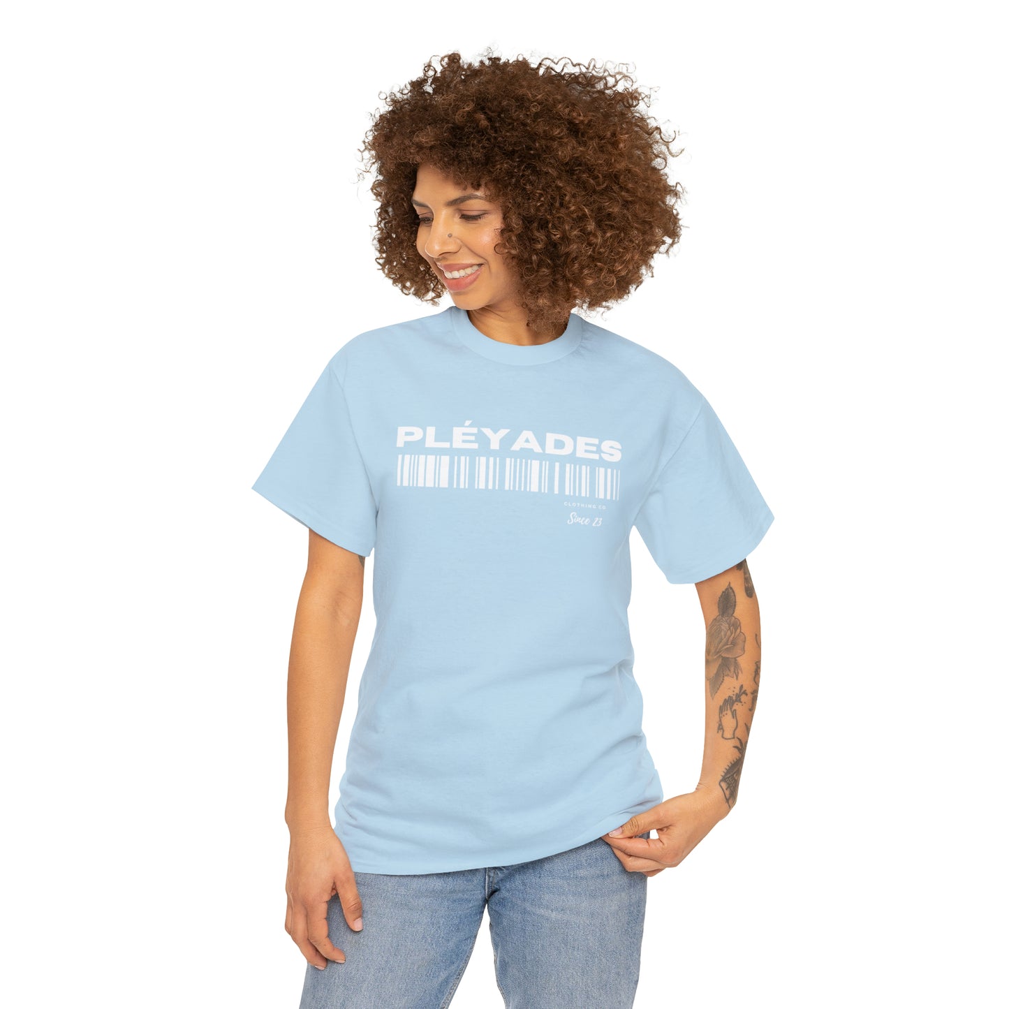 Pleyades Barcode Unisex Heavy Cotton Tee