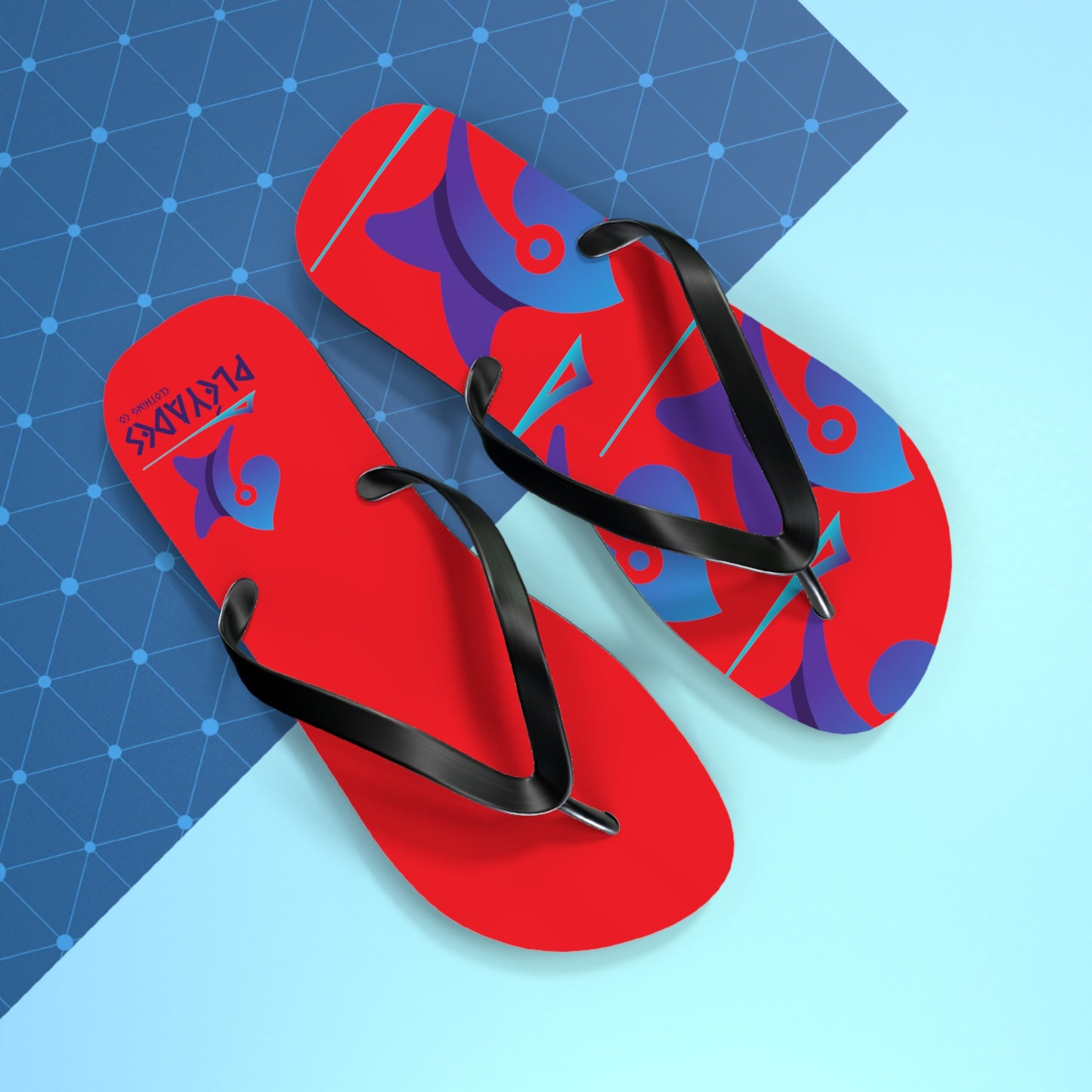 Red Pleyades Flip Flops