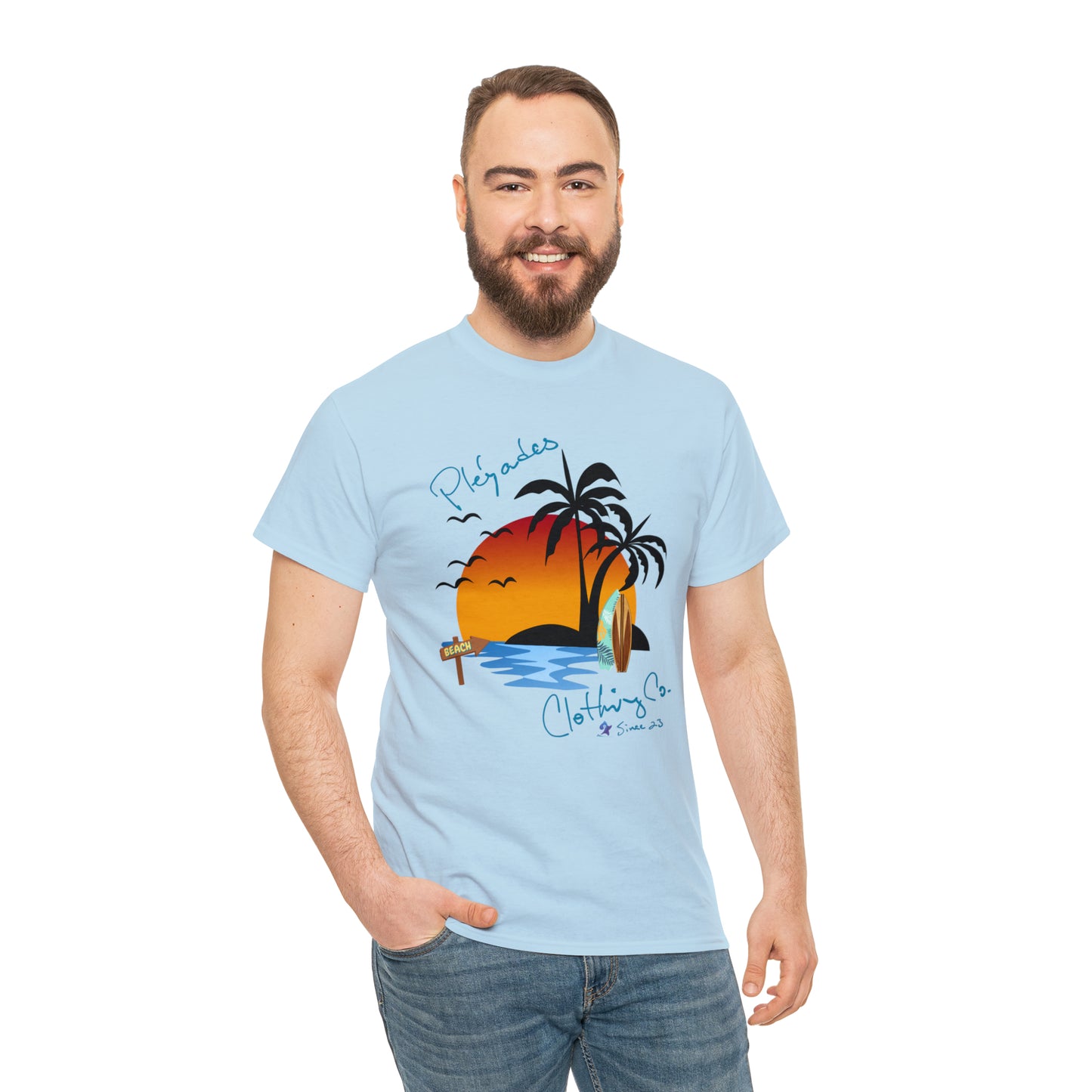 Pleyades Beach Unisex Heavy Cotton Tee