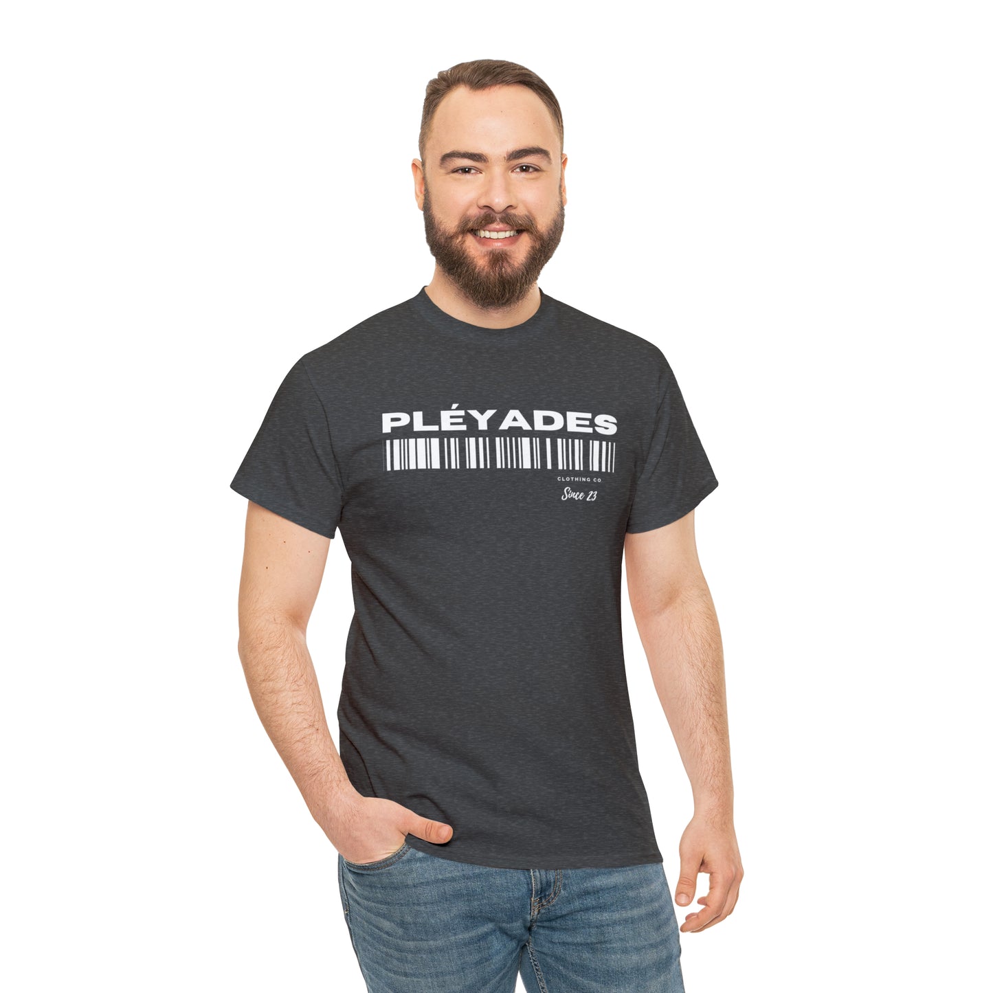 Pleyades Barcode Unisex Heavy Cotton Tee