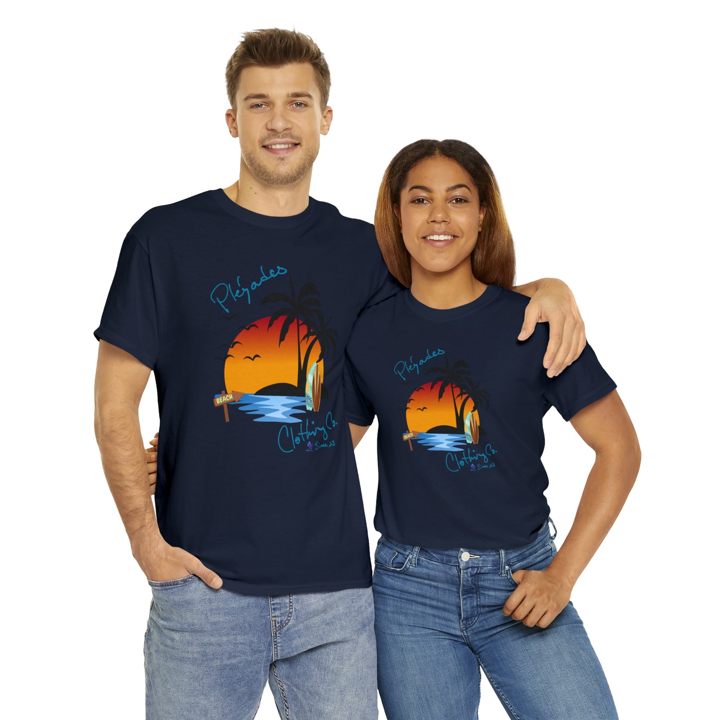 Pleyades Beach Unisex Heavy Cotton Tee