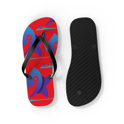 Red Pleyades Flip Flops