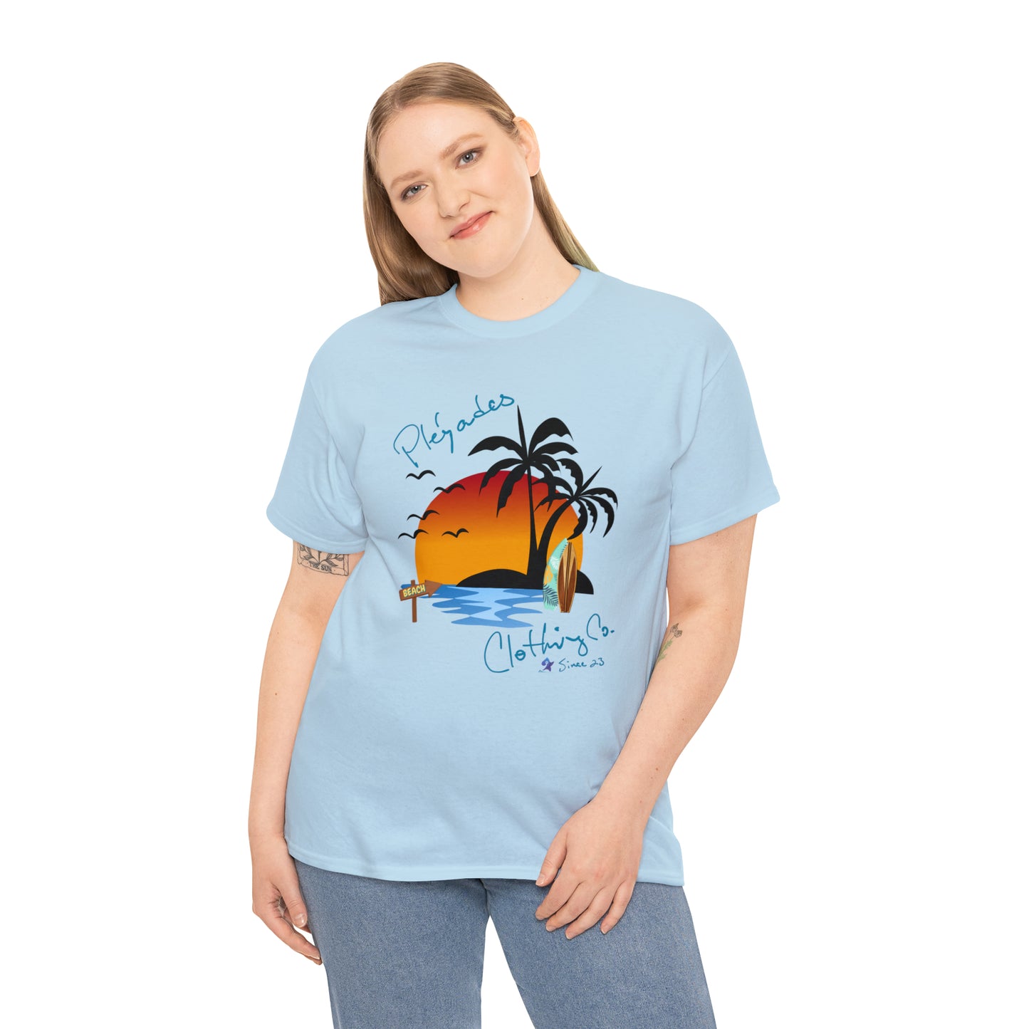 Pleyades Beach Unisex Heavy Cotton Tee