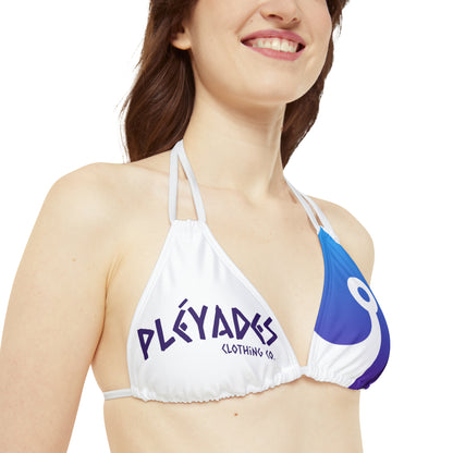 White Pléyades Strappy Bikini Set white