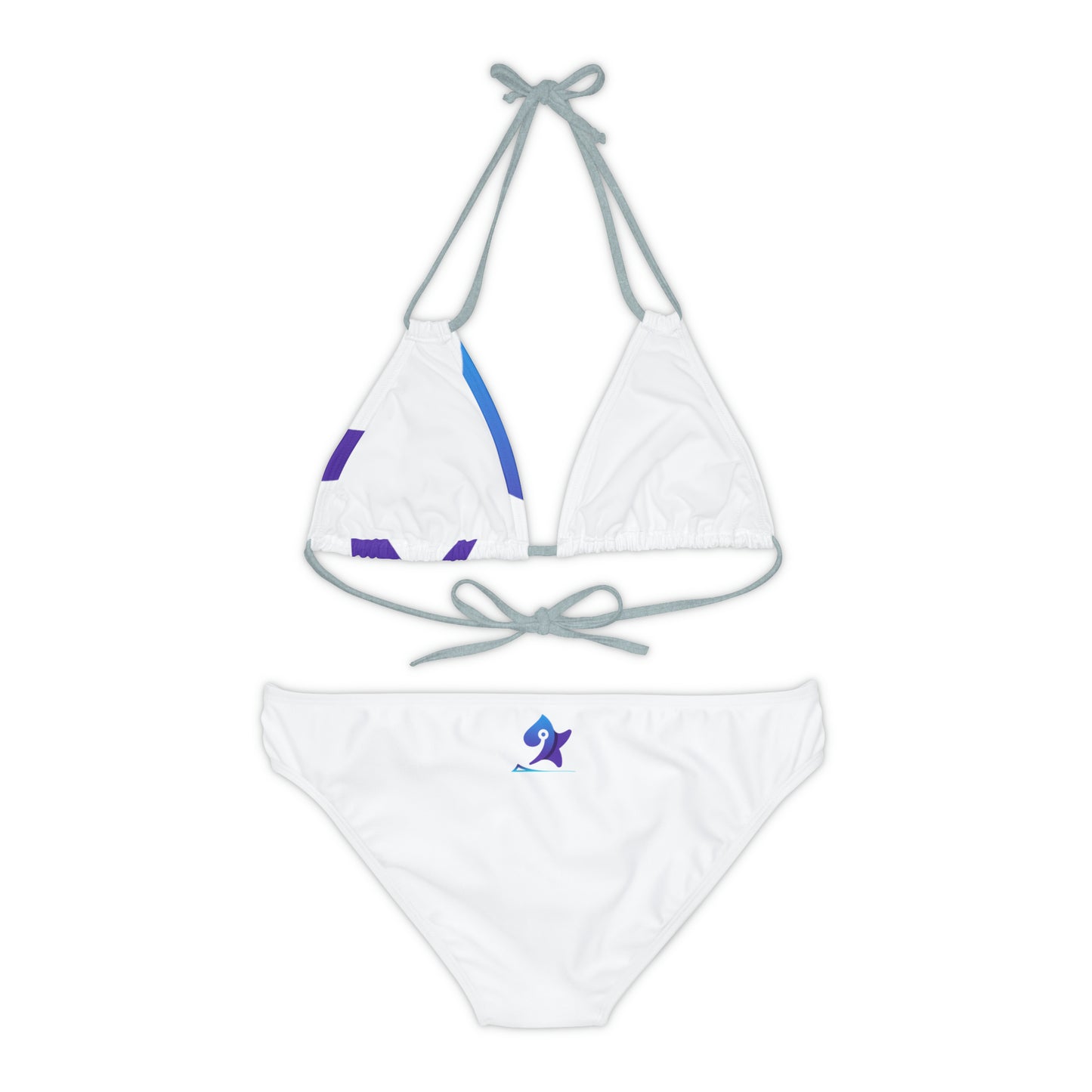 White Pléyades Strappy Bikini Set white