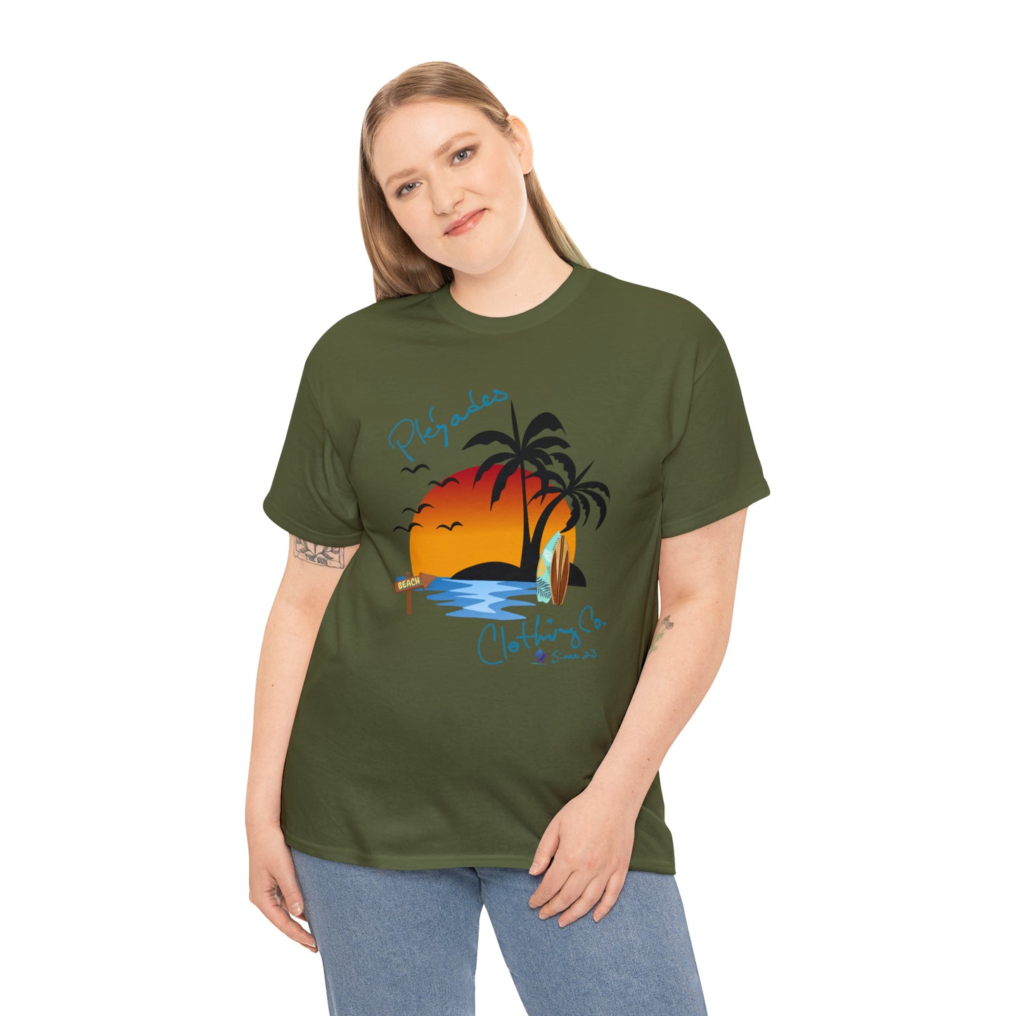 Pleyades Beach Unisex Heavy Cotton Tee