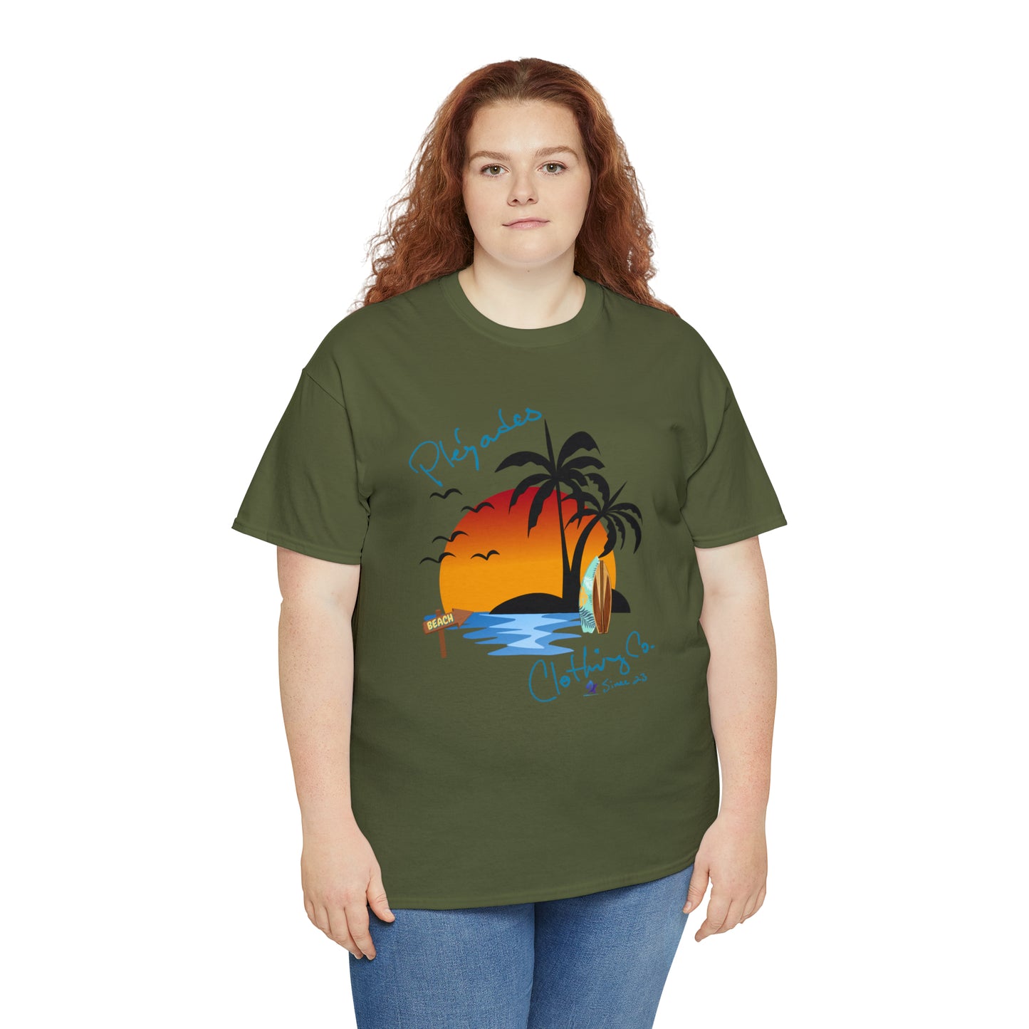 Pleyades Beach Unisex Heavy Cotton Tee