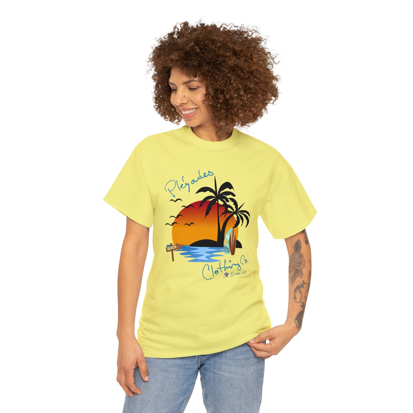 Pleyades Beach Unisex Heavy Cotton Tee