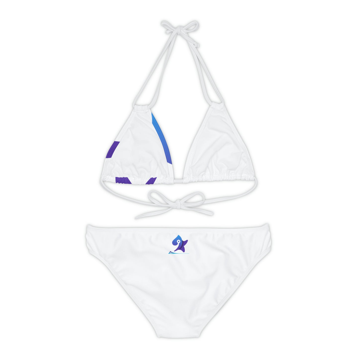 White Pléyades Strappy Bikini Set white