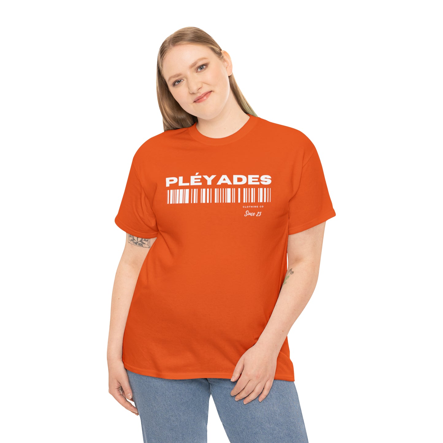 Pleyades Barcode Unisex Heavy Cotton Tee