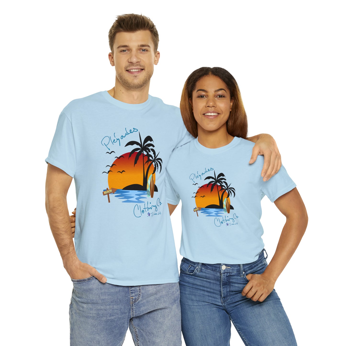 Pleyades Beach Unisex Heavy Cotton Tee