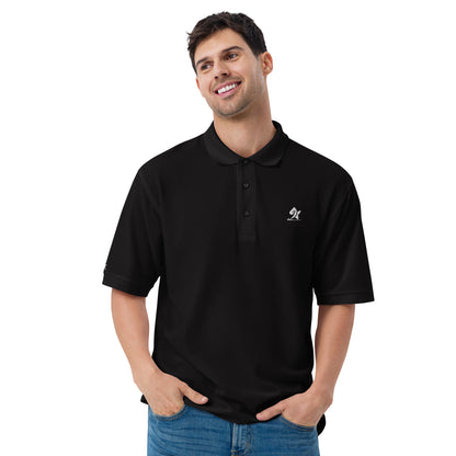 Pleyades White Logo Men's Premium Polo