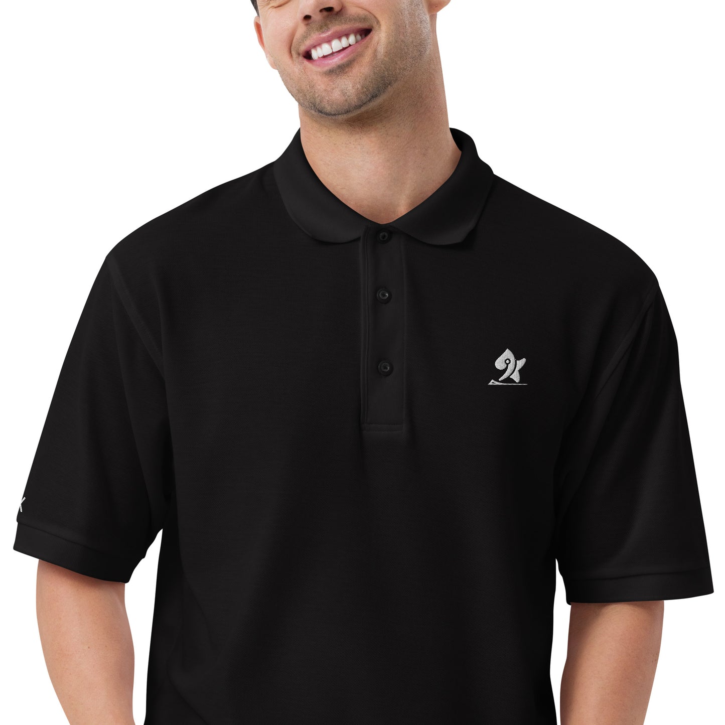 Pleyades White Logo Men's Premium Polo