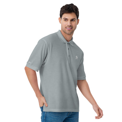 Pleyades White Logo Men's Premium Polo