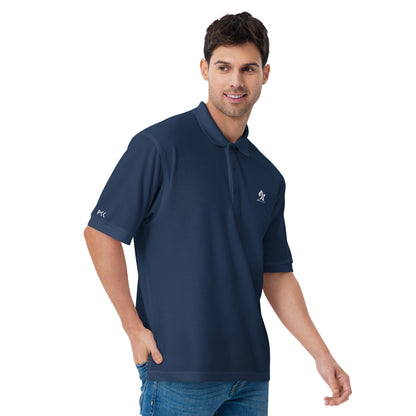 Pleyades White Logo Men's Premium Polo