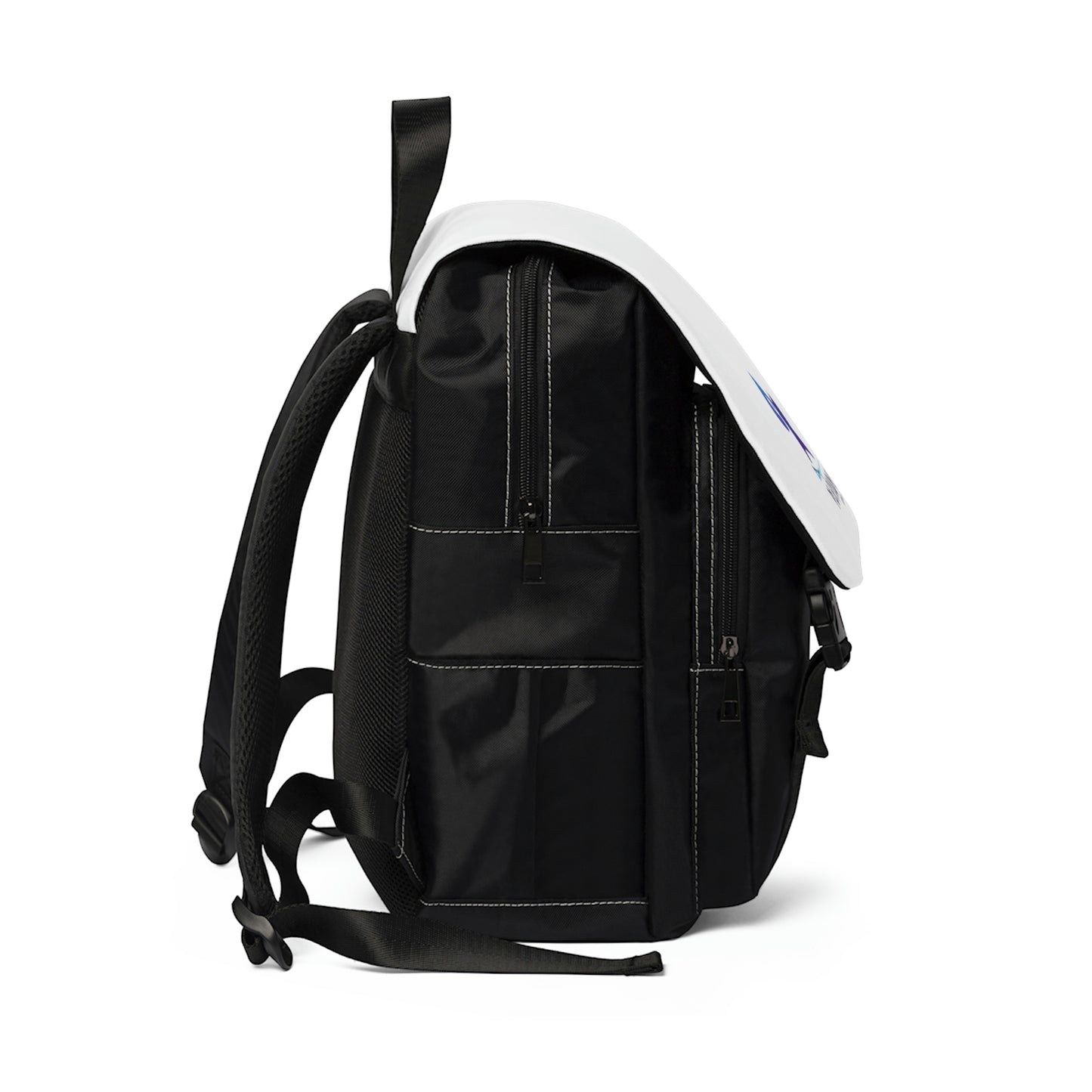 Whi/Blk Unisex Casual Shoulder Backpack