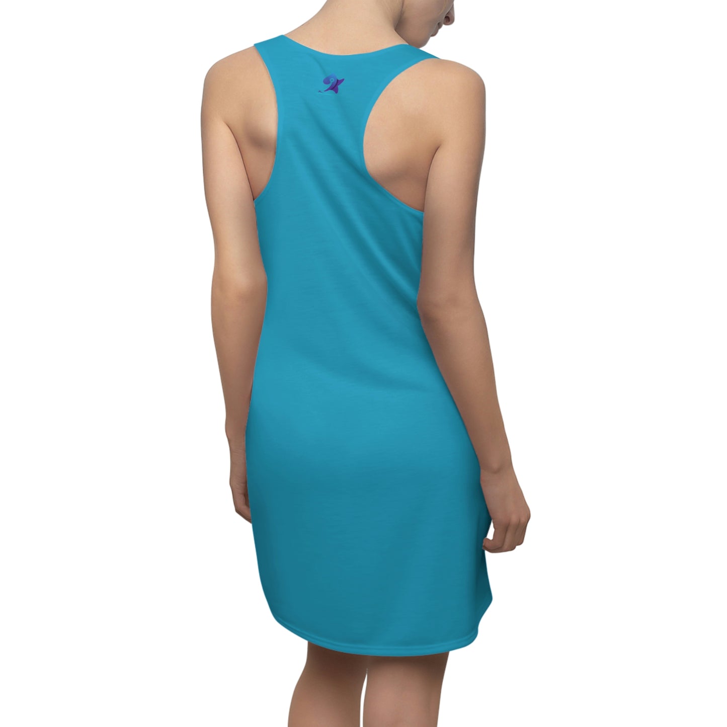 Turquoise Pléyades Women's Cut & Sew Racerback Dress