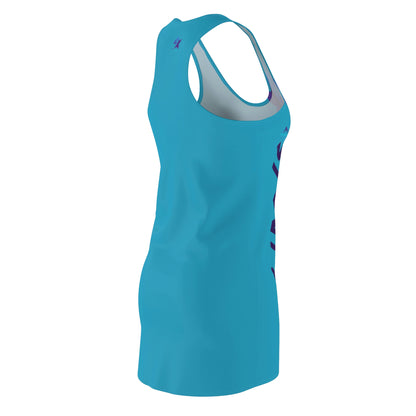 Turquoise Pléyades Women's Cut & Sew Racerback Dress