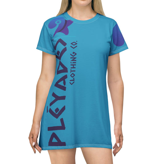 Turquoise Pleyades T-Shirt Dress