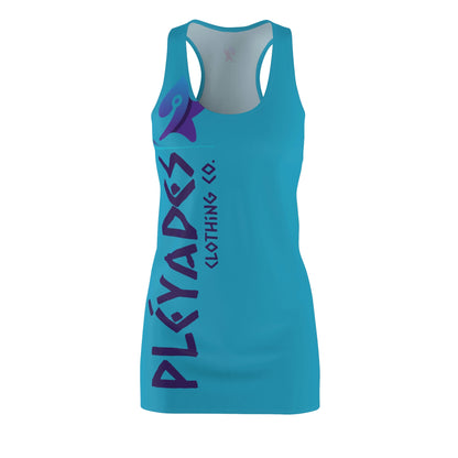 Turquoise Pléyades Women's Cut & Sew Racerback Dress