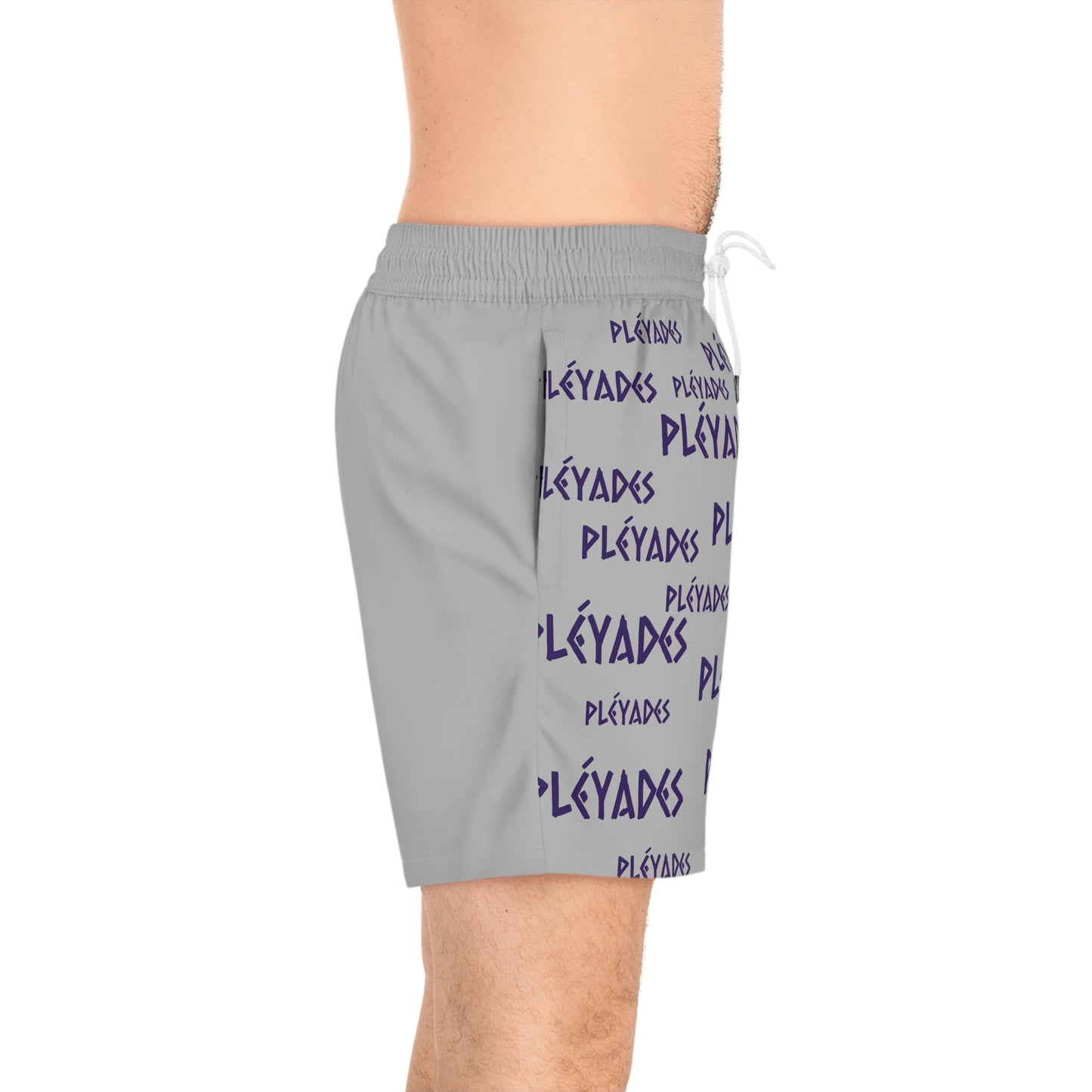 Grey Men's Mid-Length Swim Shorts